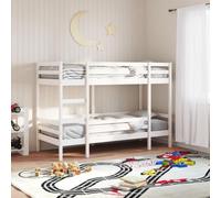 BOWEKAM Home & Garden-Litera sin colchón, color blanco, 90 x 190 cm, madera maciza de pino