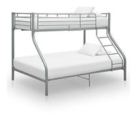 BOWEKAM Home & Garden-Litera sin colchón, metal gris, 140 x 200 cm/90 x 200 cm, elección de muebles