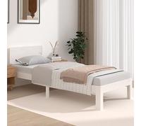 BOWEKAM Home & Garden - Marco de cama sin colchón, color blanco, 75 x 190 cm, opción de muebles individuales pequeños