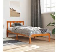 BOWEKAM Home & Garden - Marco de cama sin colchón, color marrón, 100 x 200 cm, madera maciza de pino, elección de muebles