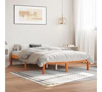 BOWEKAM Home & Garden - Marco de cama sin colchón, color marrón, 140 x 190 cm, madera maciza de pino, elección de muebles