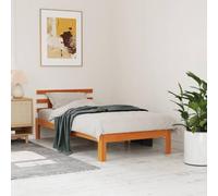 BOWEKAM Home & Garden - Marco de cama sin colchón, color marrón, 75 x 190 cm, tamaño individual, madera maciza de pino, elección de muebles
