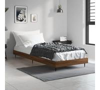 BOWEKAM Home & Garden - Marco de cama sin colchón, roble marrón, 75 x 190 cm, tamaño pequeño, individual, diseño de muebles de madera