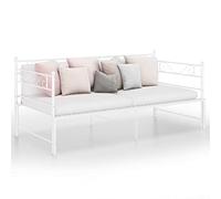 BOWEKAM Home & Garden - Marco de sofá cama extraíble sin colchón, metal blanco, 90 x 200 cm, elección de muebles