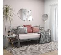 BOWEKAM Home & Garden - Marco de sofá cama extraíble sin colchón, metal gris, 90 x 200 cm, elección de muebles