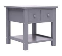 BOWEKAM Home & Garden-Mesa auxiliar gris 40 x 40 x 40 cm de madera de paulownia elección