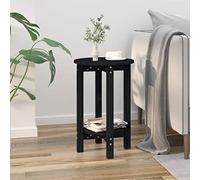 BOWEKAM Home & Garden - Mesa de café negra 40 x 60 cm, madera maciza de pino, elección de muebles