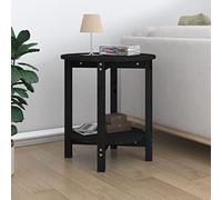 BOWEKAM Home & Garden - Mesa de café negra 55 x 60 cm, madera maciza de pino, elección de muebles