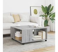 BOWEKAM Home & Garden - Mesa de centro (80 x 80 x 40 cm), color gris