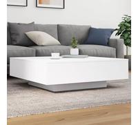 BOWEKAM Home & Garden - Mesa de centro con luces LED color blanco, 100 x 100 x 31 cm, elección de muebles