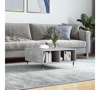 BOWEKAM Home & Garden - Mesa de centro de hormigón gris 60 x 60 x 30 cm, diseño de muebles de madera