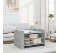 BOWEKAM Home & Garden - Mesa de centro de madera de 80 x 50 x 50 cm, color gris