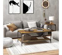 BOWEKAM Home & Garden - Mesa de centro de roble ahumado, 100 x 50 x 40 cm, diseño de muebles de madera