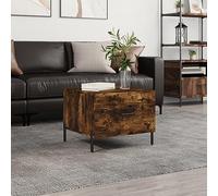 BOWEKAM Home & Garden - Mesa de centro de roble ahumado, 50 x 50 x 40 cm, diseño de muebles de madera