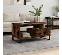 BOWEKAM Home & Garden - Mesa de centro de roble ahumado, 90 x 49 x 45 cm, diseño de muebles de madera