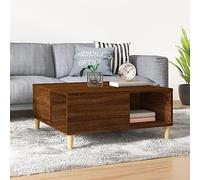 BOWEKAM Home & Garden - Mesa de centro de roble marrón, 80 x 80 x 36,5 cm, elección de muebles de madera