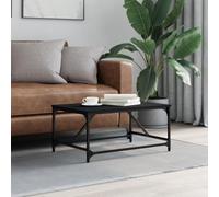 BOWEKAM Home & Garden - Mesa de centro negra de 75 x 50 x 35 cm, diseño de madera
