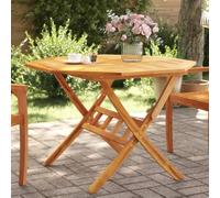 BOWEKAM Home & Garden - Mesa de jardín plegable de madera maciza de acacia (110 x 75 cm)