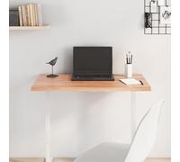 BOWEKAM Home & Garden - Mesa de madera maciza tratada de roble marrón claro, 80 x 40 x 2 cm