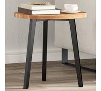 BOWEKAM Home & Garden - Mesa redonda de madera maciza de acacia (40 x 2 cm)