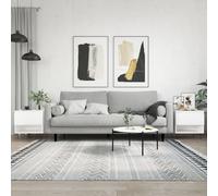 BOWEKAM Home & Garden-Mesas de café 2 piezas de alto brillo blanco 50 x 46 x 50 cm madera muebles elección