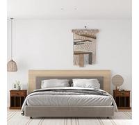 BOWEKAM Home & Garden-Mesita de noche 2 piezas de roble marrón 43 x 36 x 50 cm, elección de muebles