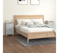 BOWEKAM Home & Garden-Mesita de noche 2 piezas gris concreto 40 x 35 x 70 cm, madera diseñada para muebles