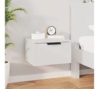 BOWEKAM Home & Garden - Mesita de noche de pared, color blanco brillante, 34 x 30 x 20 cm, elección de muebles