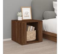 BOWEKAM Home & Garden - Mesita de noche de roble marrón, 41 x 40 x 36 cm, diseño de muebles de madera