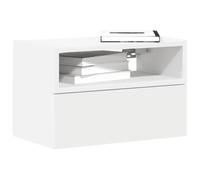 BOWEKAM Home & Garden - Mesitas de noche de pared, 2 piezas, color blanco, 45 x 26 x 28,5 cm, elección de muebles