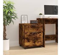 BOWEKAM Home & Garden-Mobile - Archivador móvil con ruedas, roble ahumado, 45 x 38 x 54 cm, elección de muebles de madera