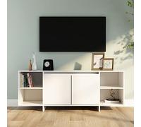 BOWEKAM Home & Garden-Mueble de TV blanco 130 x 35 x 50 cm de madera diseñada para muebles