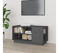 BOWEKAM Home & Garden-Mueble de TV gris 80 x 35 x 40,5 cm, madera maciza de pino, elección de muebles