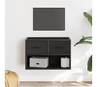 BOWEKAM Home & Garden-Mueble de TV negro de 60 x 31 x 39,5 cm, elección de muebles de madera y metal