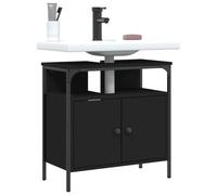 BOWEKAM Home & Garden - Mueble para lavabo de baño, color negro, 60 x 30 x 60 cm, diseño de madera
