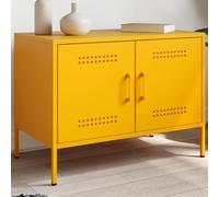 BOWEKAM Home & Garden - Mueble para TV (68 x 39 x 50,5 cm), color amarillo mostaza