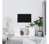 BOWEKAM Home & Garden-Mueble para TV blanco 100 x 35 x 40 cm, diseño de madera