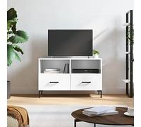BOWEKAM Home & Garden - Mueble para TV de color blanco brillante, 80 x 36 x 50 cm, diseño de madera
