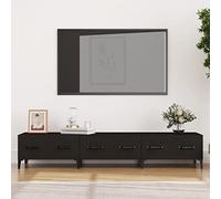 BOWEKAM Home & Garden-Mueble para TV negro 150 x 34,5 x 30 cm, diseño de madera