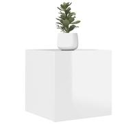 BOWEKAM Home & Garden - Muebles de pared para TV (2 unidades, color blanco brillante, 30,5 x 30 x 30 cm)