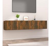 BOWEKAM Home & Garden-Muebles para TV (2 piezas, roble ahumado, 80 x 30 x 30 cm, elección de muebles de madera)
