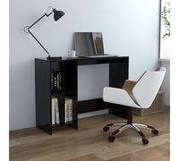 BOWEKAM Home & Garden-Notebook - Escritorio negro de 102,5 x 35 x 75 cm, diseño de madera