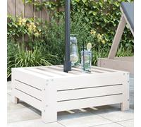 BOWEKAM Home & Garden-Parasol Base Cover Blanco Madera Maciza Pino-Muebles Elección