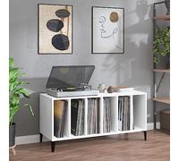 BOWEKAM Home & Garden-Record - Armario blanco de 100 x 38 x 48 cm, diseño de madera