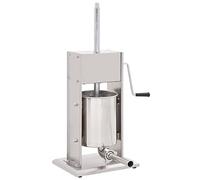 BOWEKAM Home & Garden - Relleno manual de salchichas de acero inoxidable de 10 L, color plateado