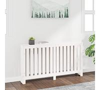 BOWEKAM Home & Garden - Revestimiento para radiadores (153 x 19 x 84 cm, madera maciza de pino), color blanco