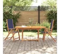 BOWEKAM Home & Garden- Sillas de jardín plegables, 2 piezas, madera maciza de acacia y textileno, elección de muebles