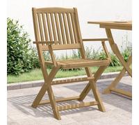 BOWEKAM Home & Garden- Sillas de jardín plegables para jardín, 4 piezas, 57,5 x 54,5 x 90 cm, madera maciza de acacia