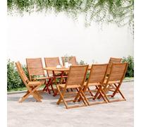 BOWEKAM Home & Garden- Sillas de jardín plegables para jardín, 8 piezas, 51 x 66 x 95 cm, madera maciza de acacia, elección de muebles