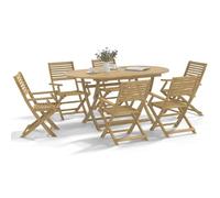 BOWEKAM Home & Garden- Sillas de jardín plegables para jardín, 8 piezas, 54,5 x 61,5 x 86,5 cm, madera maciza de acacia, elección de muebles